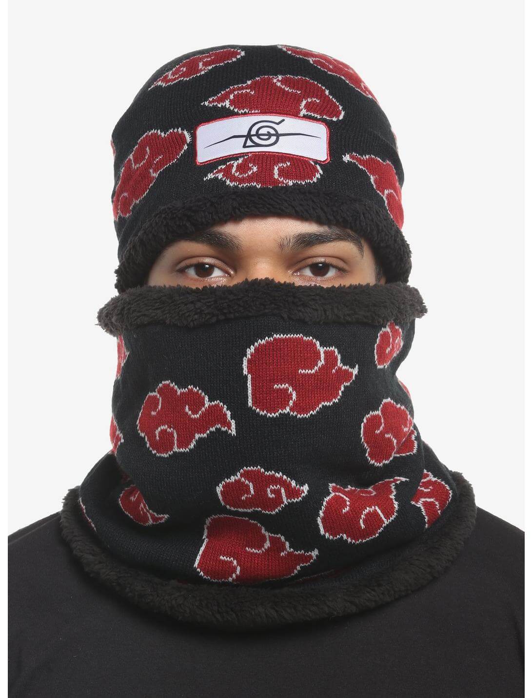 Naruto Shippuden Akatsuki Beanie & Scarf Set