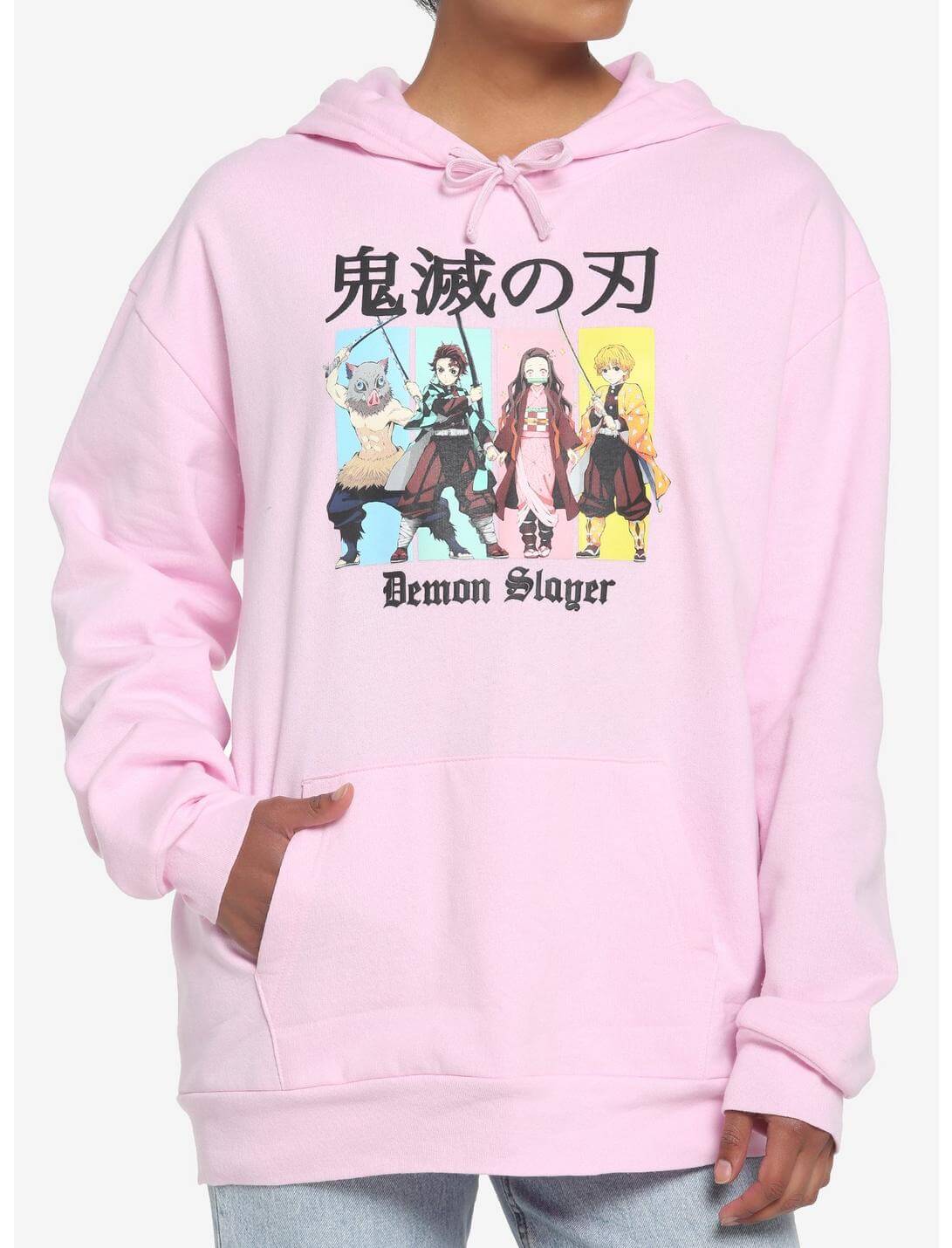 Demon Slayer Kimetsu No Yaiba Pink Hoodie